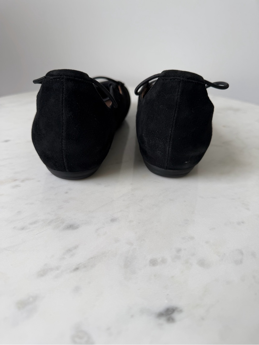Earthies Black Suede Lace-Up Ballet Flats - Women's - Picture 4 of 4